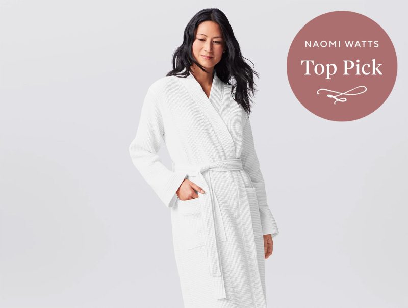 Unisex Organic Waffle Robe - Coyuchi | Alpine White