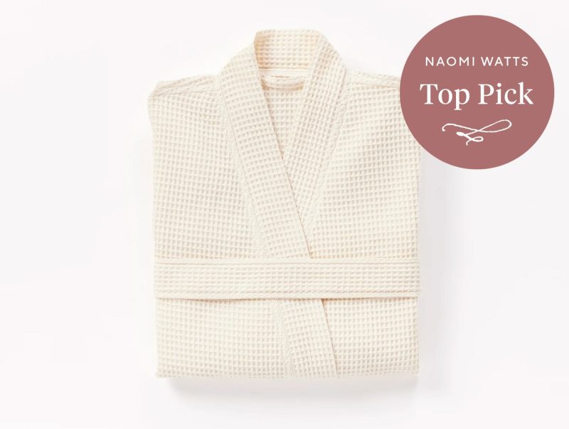 Unisex Organic Waffle Robe - Coyuchi | Undyed