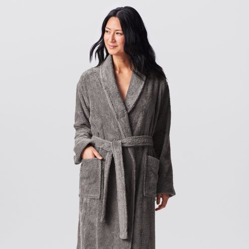 Unisex Cloud Loom Organic Robe | Slate