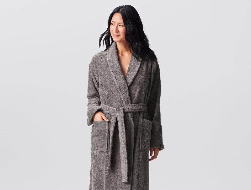 Unisex Cloud Loom Organic Robe | Slate