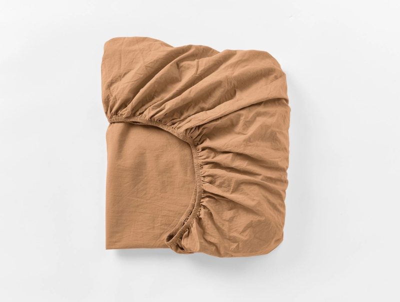 Organic Crinkled Percale™ Crib Sheet | Ginger