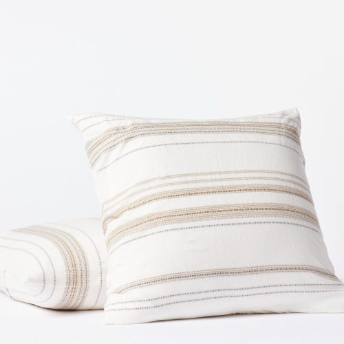 Lobos Organic Duvet Cover | Soft White w/Hazel