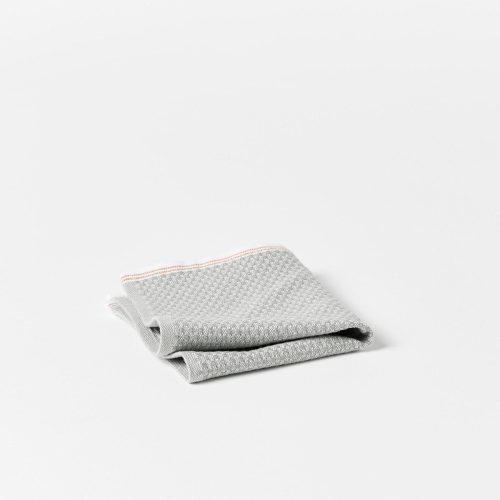 Mediterranean Organic Towels - Coyuchi | Deep Pewter w/ Tangerine Stripe