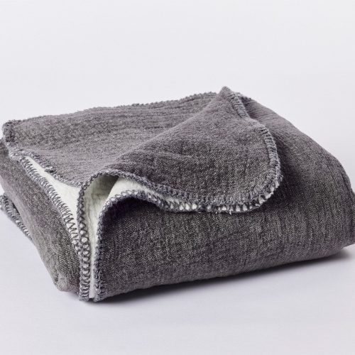 Cozy Cotton Organic Throw | Charcoal