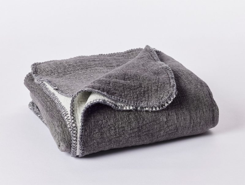 Cozy Cotton Organic Throw | Charcoal