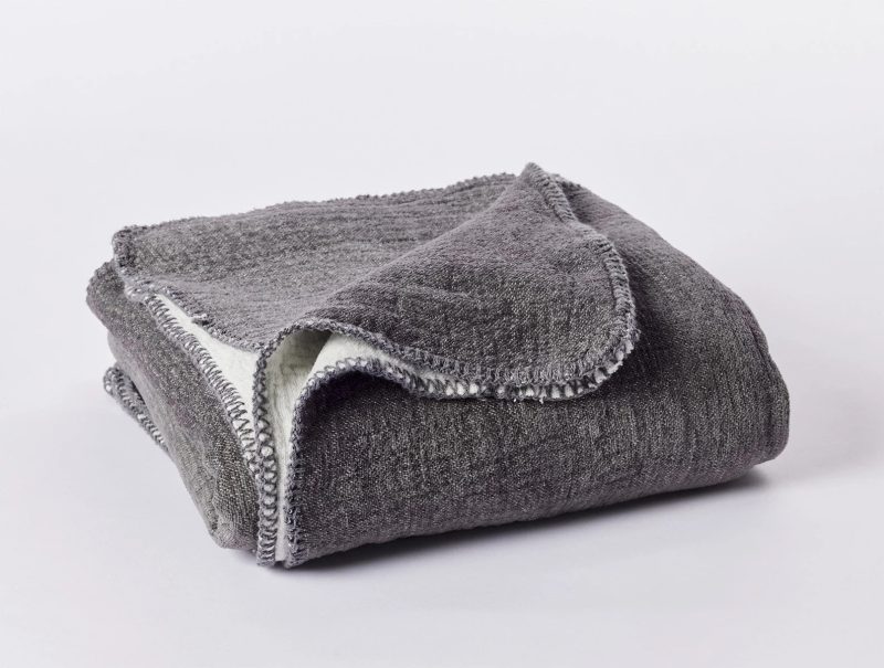 Cozy Cotton Organic Baby Blanket | Charcoal