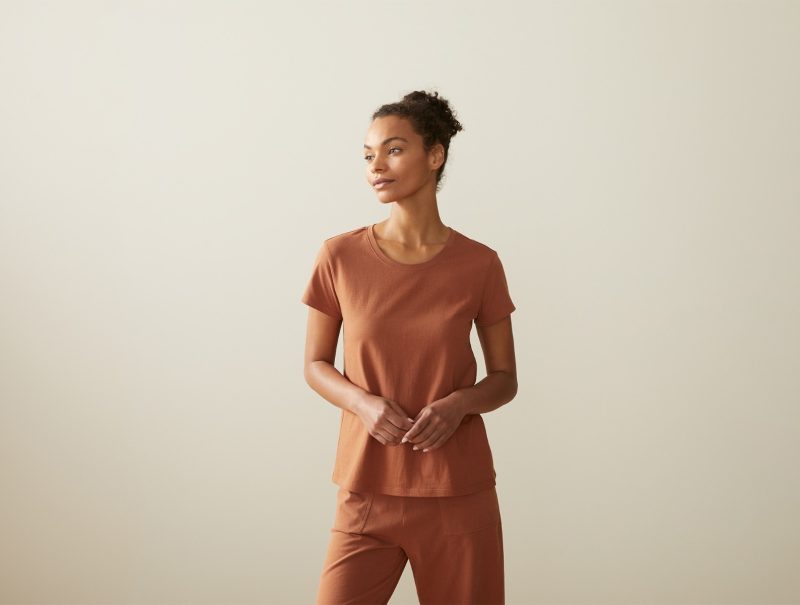 Women’s Solstice Organic Short Sleeve Crew | Cinnamon