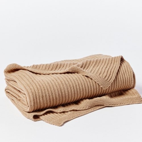 Madrone Knit Organic Throw | Coyuchi Cotton