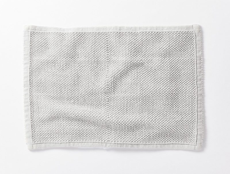 Pebbled Organic Bath Rug | Fog