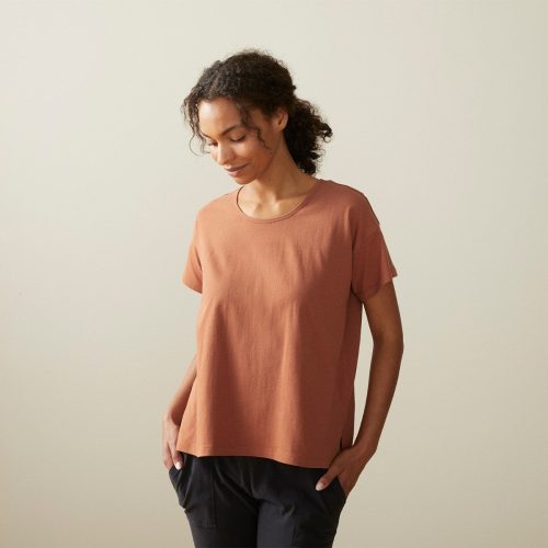 Women's Solstice Organic Boxy Tee | CInnamon