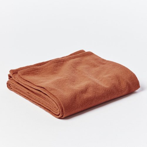 Sonoma Textured Organic Tablecloth | Rust