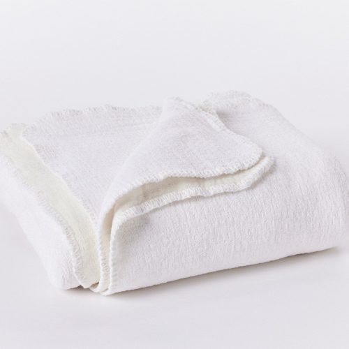 Cozy Cotton Organic Throw | Alpine White