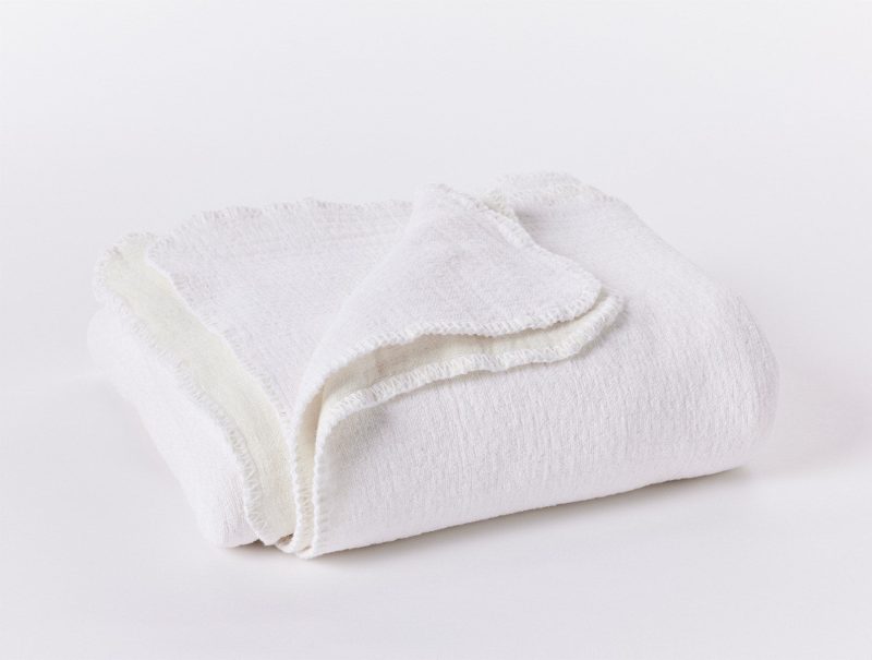 Cozy Cotton Organic Throw | Alpine White