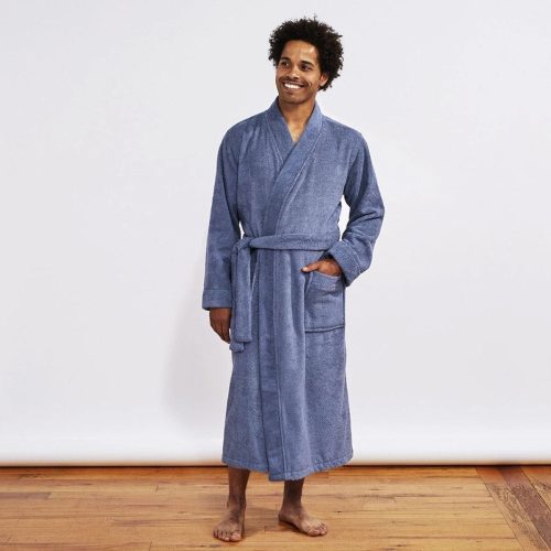 Unisex Air Weight® Organic Robe | French Blue