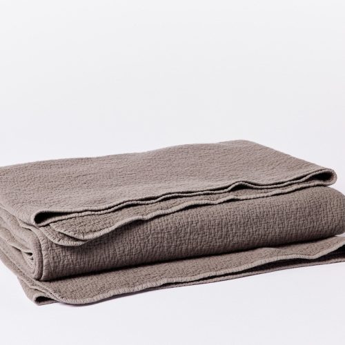 Cascade Organic Matelasse Blanket  | Morel