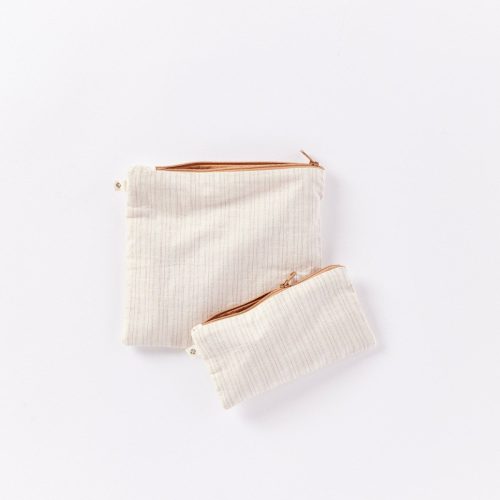 Coyuchi Conserve Organic Snack Bags | Ginger/Stripe