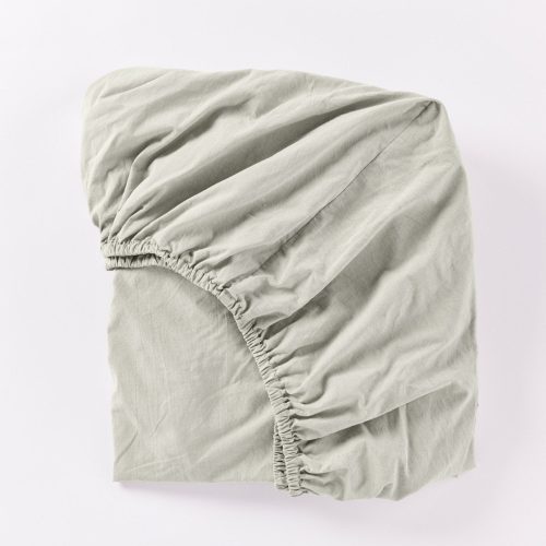 Organic Crinkled Percale™ Fitted Sheets | Laurel Chambray