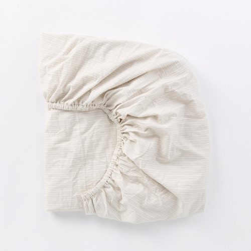 Organic Crinkled Percale™ Sheets | Undyed w/Indigo-Mid Gray