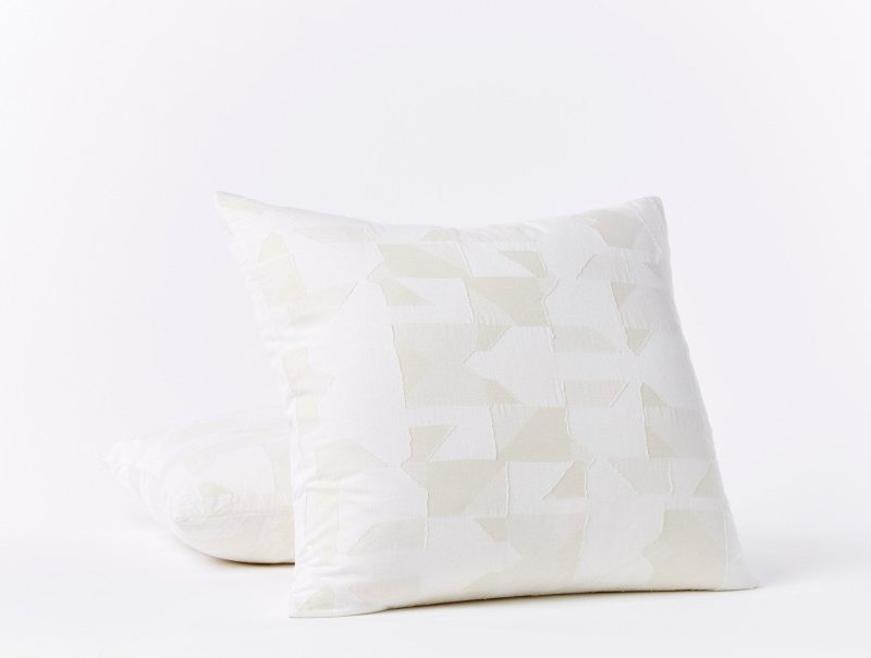 Inverness Organic Shams | Soft White w/Natural