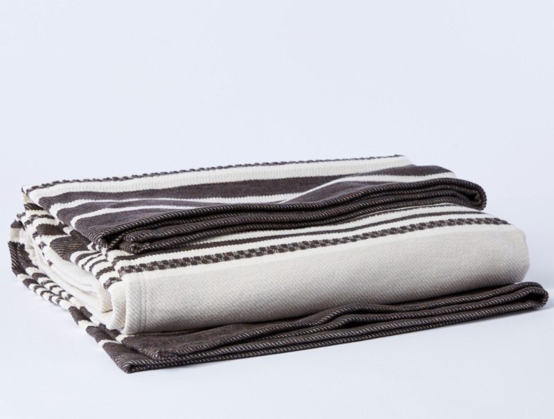 Mariposa Supersoft Organic Cotton Swatch | Bone Multi Stripe