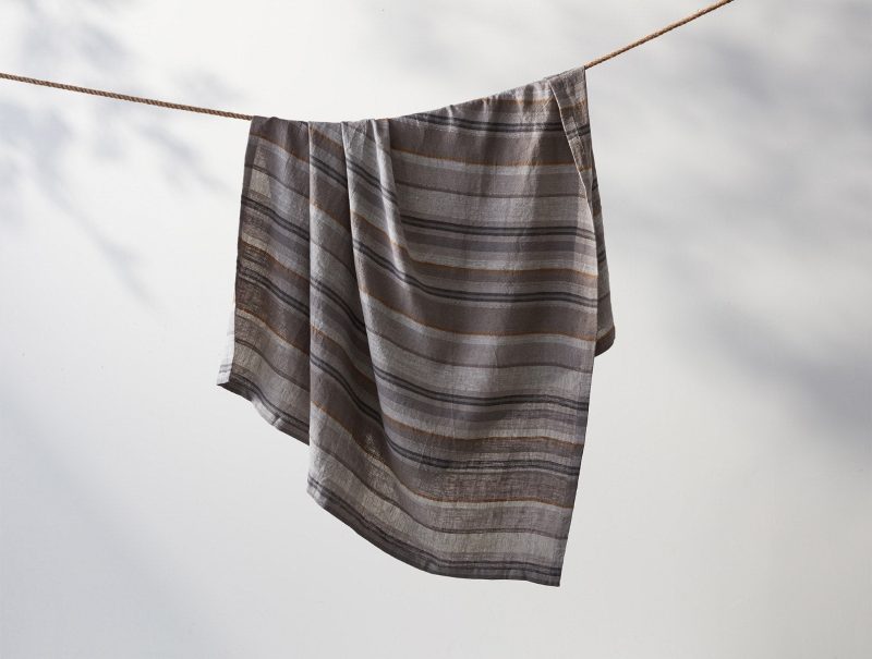 Mojave Organic Linen Throw | Gray