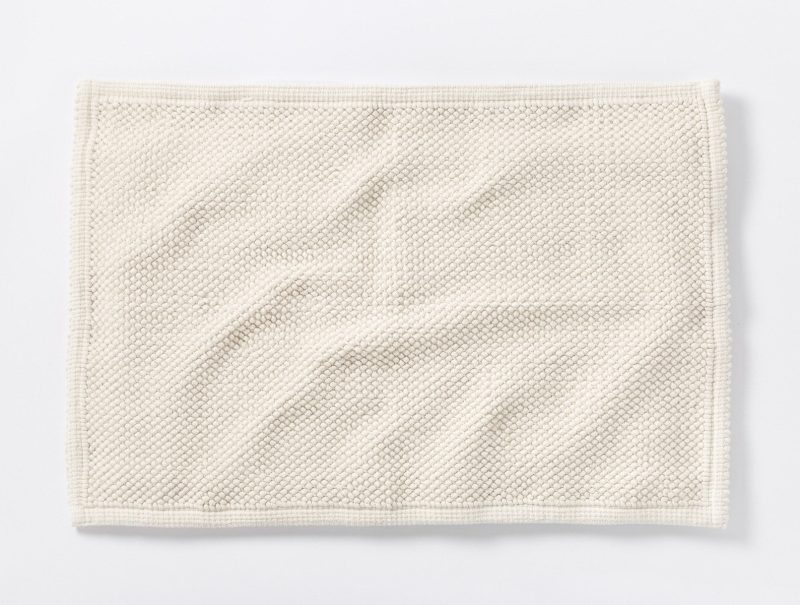 Pebbled Organic Bath Rug | Undyed