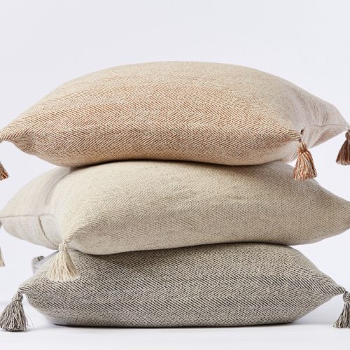 Presidio Organic Pillow Cover | Shadow Herringbone