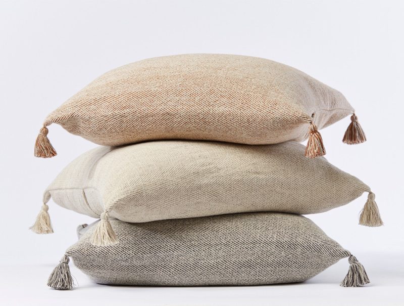 Presidio Organic Pillow Cover | Shadow Herringbone