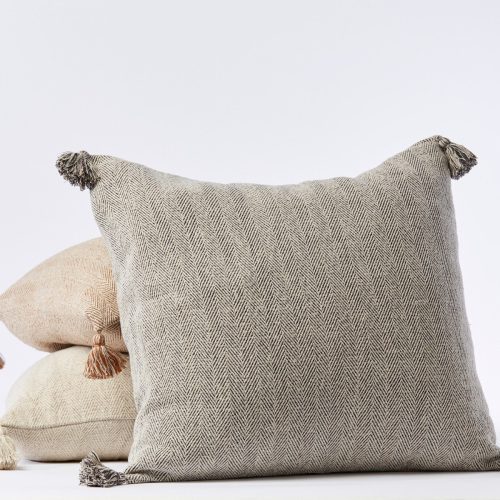 Presidio Organic Pillow Cover | Shadow Herringbone