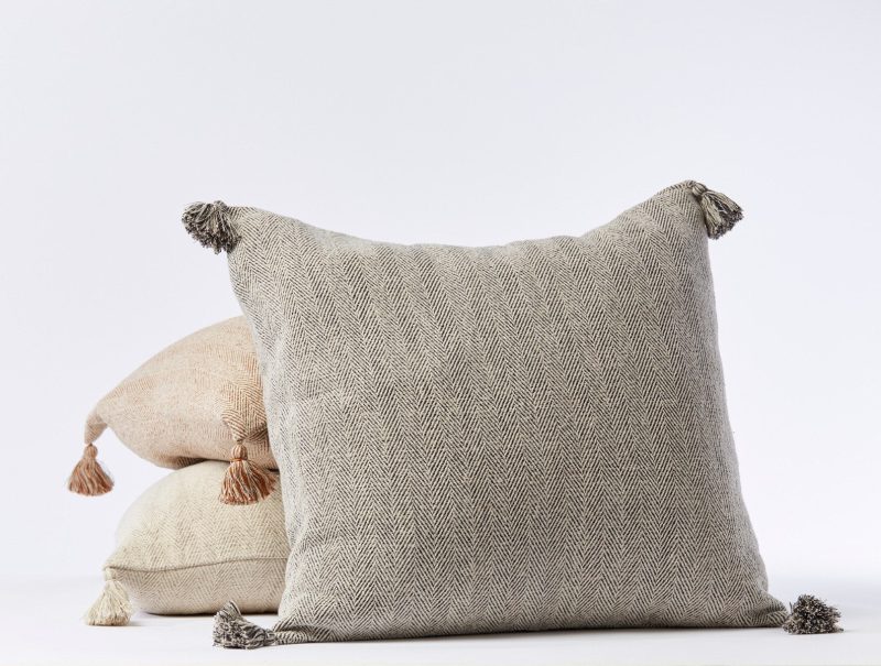 Presidio Organic Pillow Cover | Shadow Herringbone