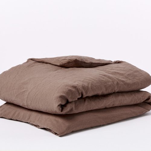 Organic Relaxed Linen Duvet Cover | Redwood