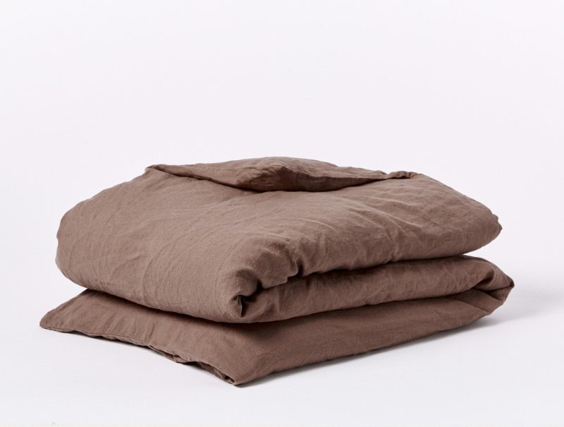 Organic Relaxed Linen Duvet Cover | Redwood