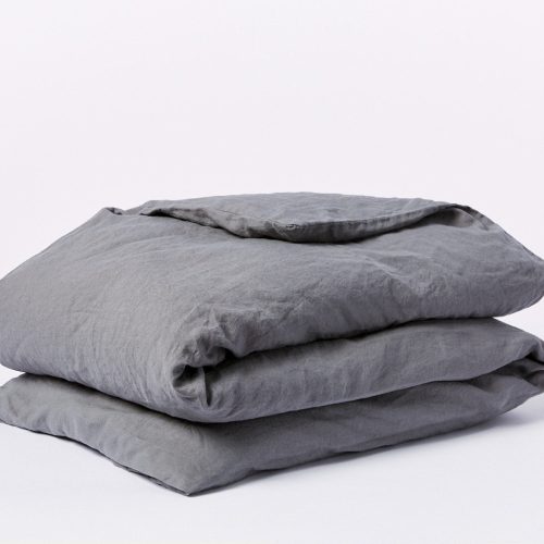 Organic Relaxed Linen Duvet Cover | Slate