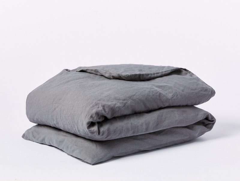 Organic Relaxed Linen Duvet Cover | Slate