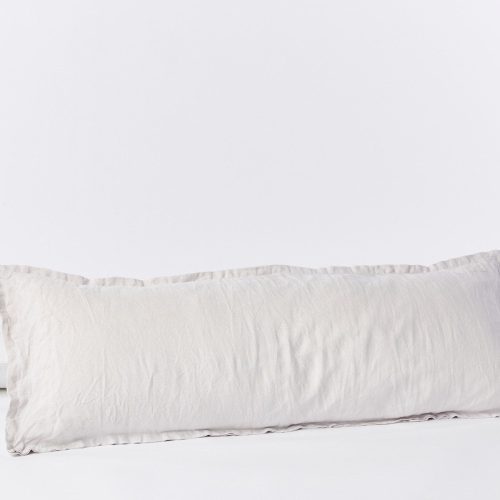 Organic Relaxed Linen Lumbar Pillow Cover | Fog