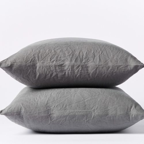 Organic Relaxed Linen Pillowcases | Slate