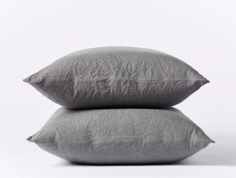 Organic Relaxed Linen Pillowcases | Slate