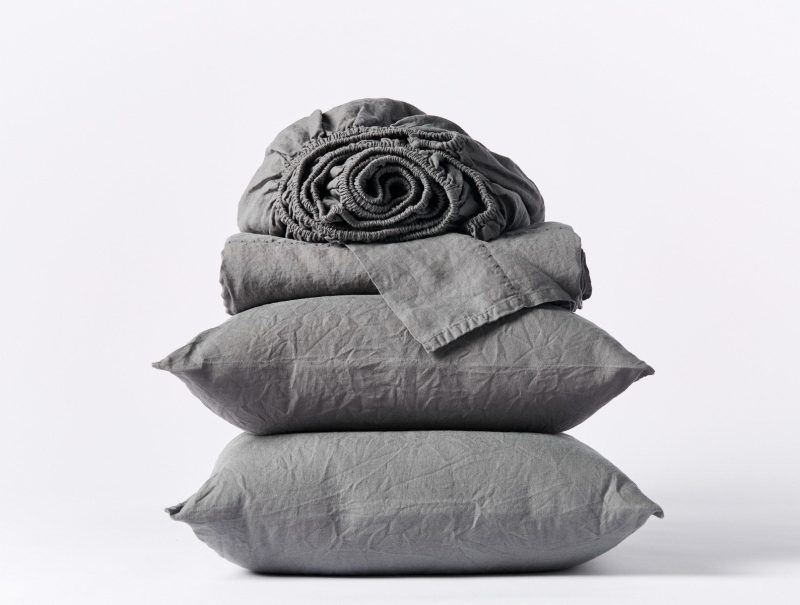 Organic Relaxed Linen Sheet Set | Slate