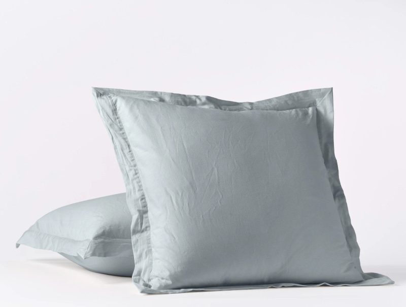 Cloud Soft Organic Sateen Sham | Pale Ocean