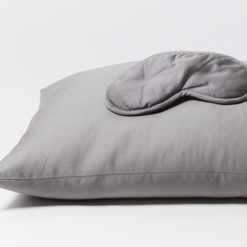 Organic Sateen Travel Sleep Set | Mid Gray