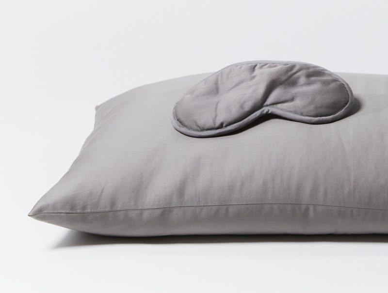 Organic Sateen Travel Sleep Set | Mid Gray