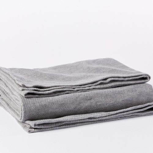 Sequoia Washable Organic Cotton & Wool Blanket | Gray