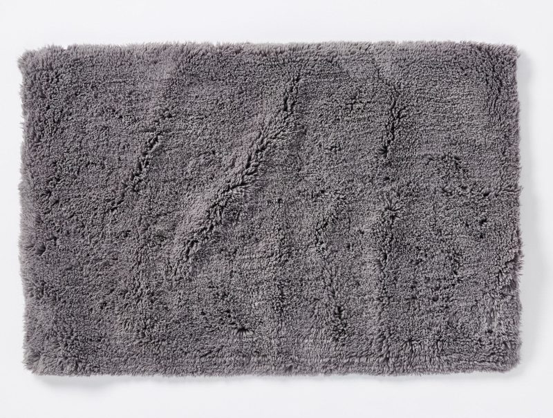 Shag Organic Bath Rug | Slate