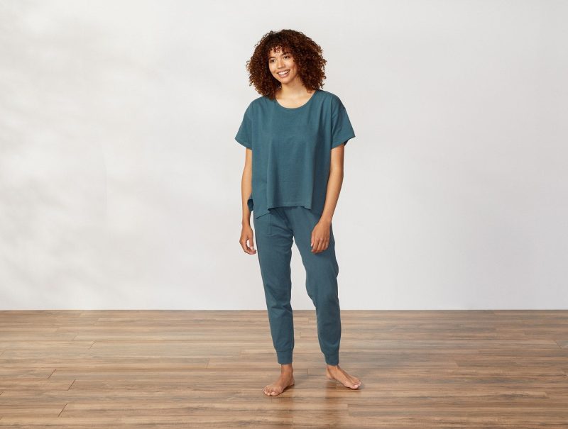 Women's Solstice Organic Boxy Tee | Aegean