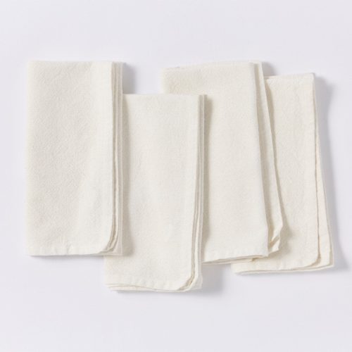 Sonoma Textured Organic Napkins | Soft White