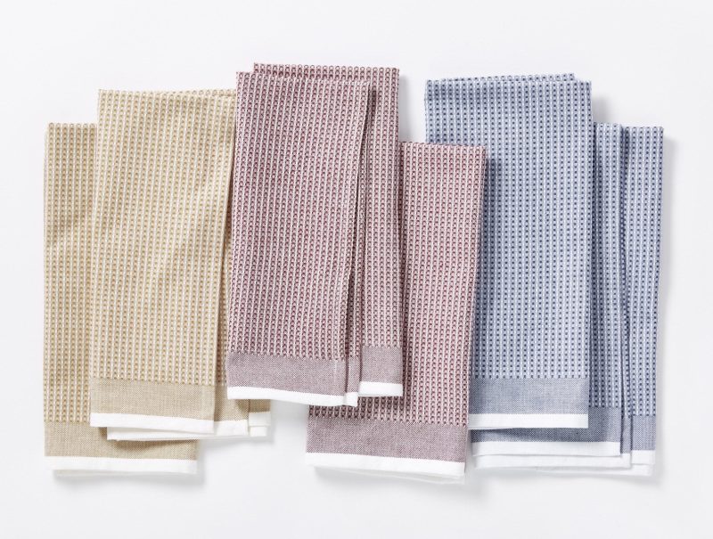 Organic Waffle Kitchen Towels, Set of 6 | Coastal