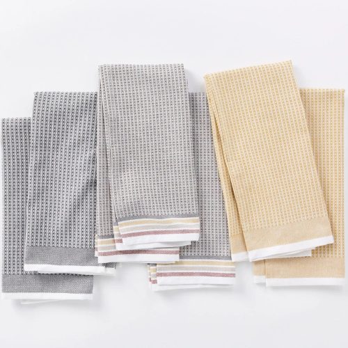 Organic Waffle Kitchen Towels, Set of 6 | Desert