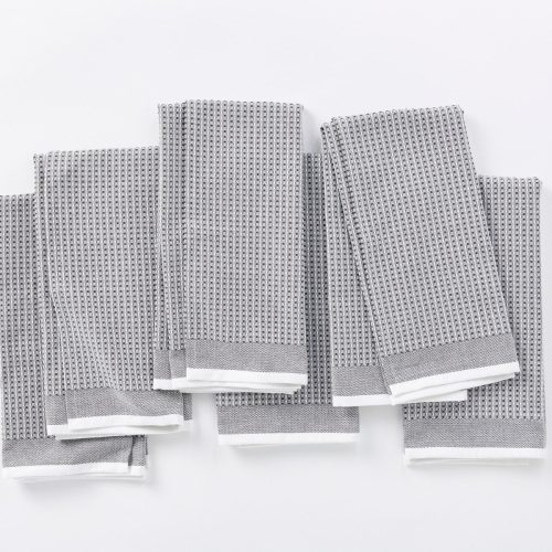 Organic Waffle Kitchen Towels, Set of 6 | Shadow