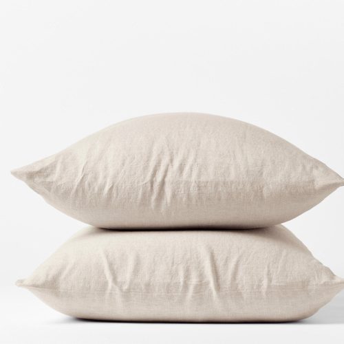 Organic Relaxed Linen Pillowcases | Natural Chambray