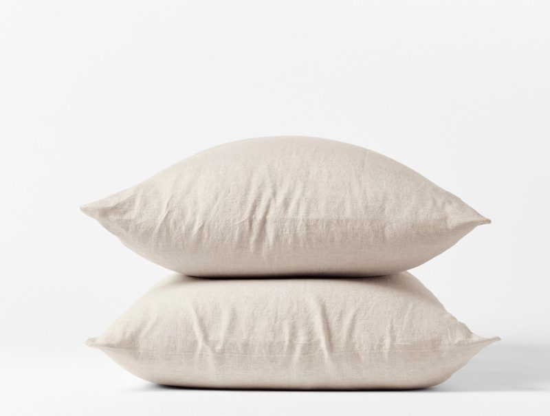 Organic Relaxed Linen Pillowcases | Natural Chambray